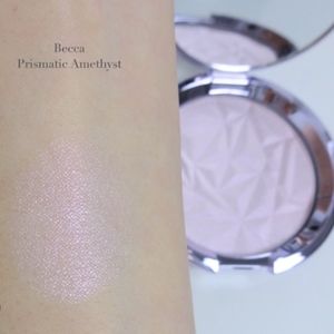 Becca Cosmetics Amethyst purple face makeup Hiighlighter
